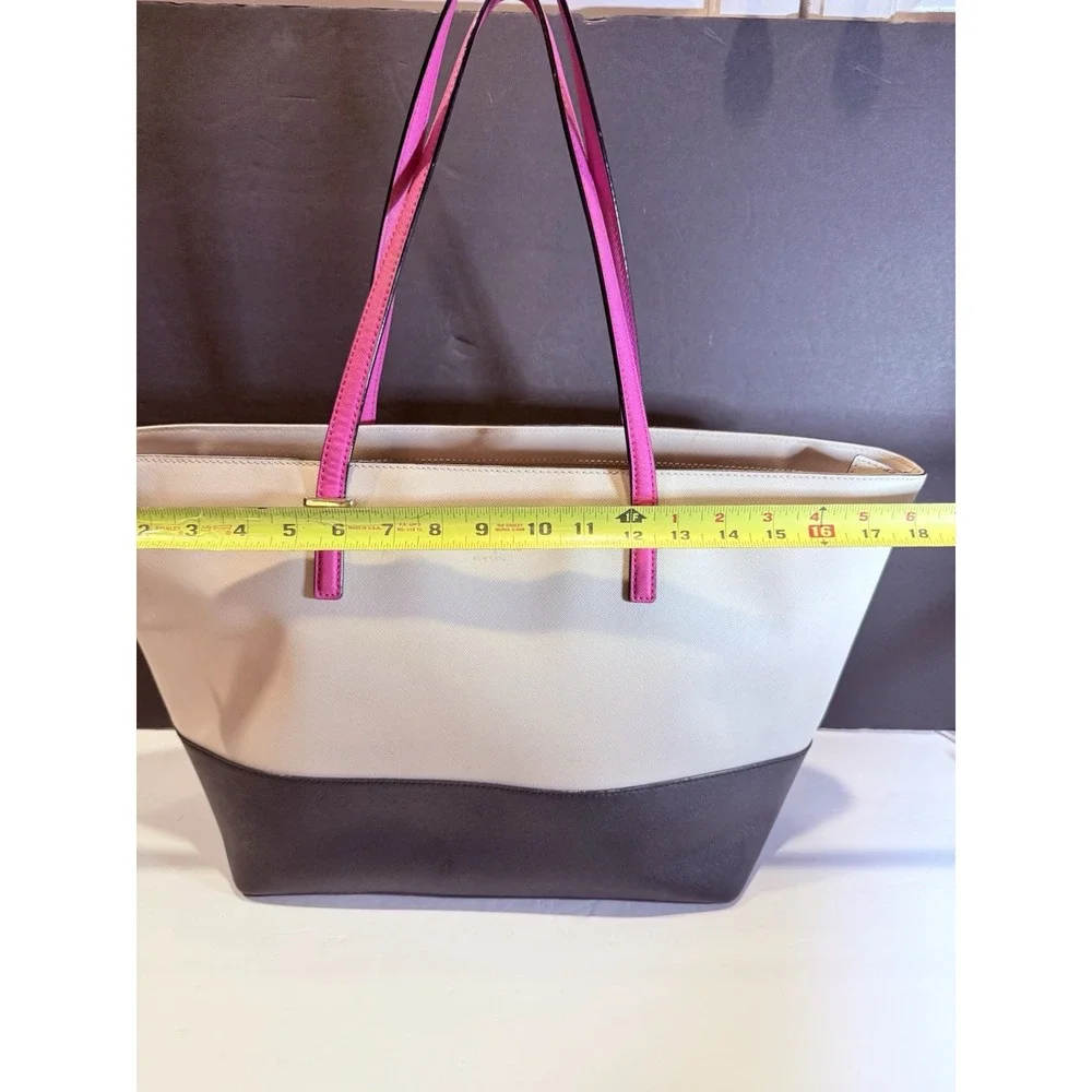 Kate Spade Cedar Street Large Harmony Colorblock Saffiano Leather Tote Bag Pink
